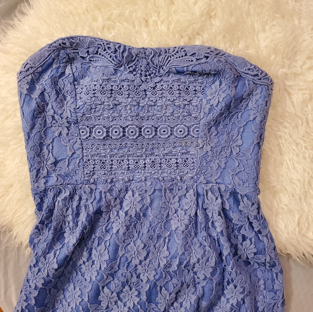 Periwinkle blue strapless Free People dress